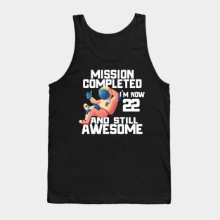 22th birthday astronaut 22 years old outer space birthday Tank Top